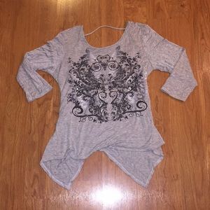 *SALE*Angel & Diamonds open back half sleeve top